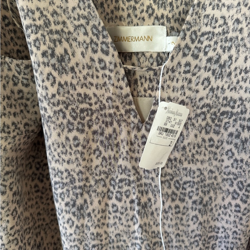 Zimmermann Size 2, New with Tags Leopard Print Sleeveless Dress, Neiman Marcus - Picture 2 of 4